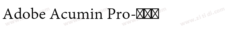 Adobe Acumin Pro字体转换